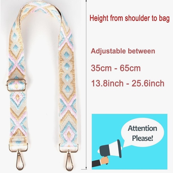 Colorful Geometric Bag Strap - Picture 3 of 4